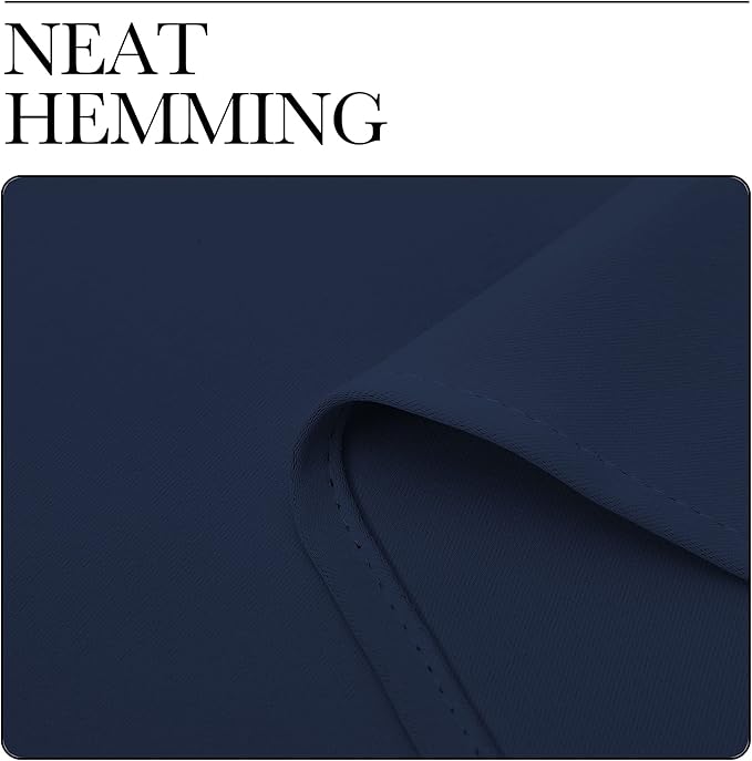 NICETOWN Blackout Curtains Panels for Living Room, 2 Panels, 66 x 70 Inch, Navy, 3 Pass Microfiber Noise Reducing Thermal Insulated Solid Ring Top Blackout Window Drapes