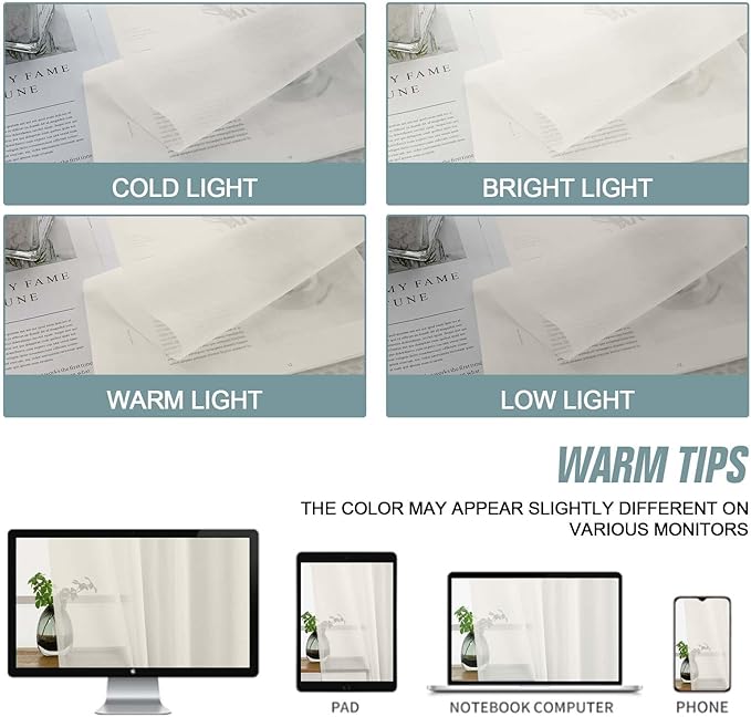 Extra Wide Ivory Sheer Curtains 120 Inches Long, Extra Long Light Filtering Modern Patio Curtains for Sliding Glass Door, Rod Pocket Voile Drapes for Living Room, 2x59Wx120L Inches, 10FT, 2PCS