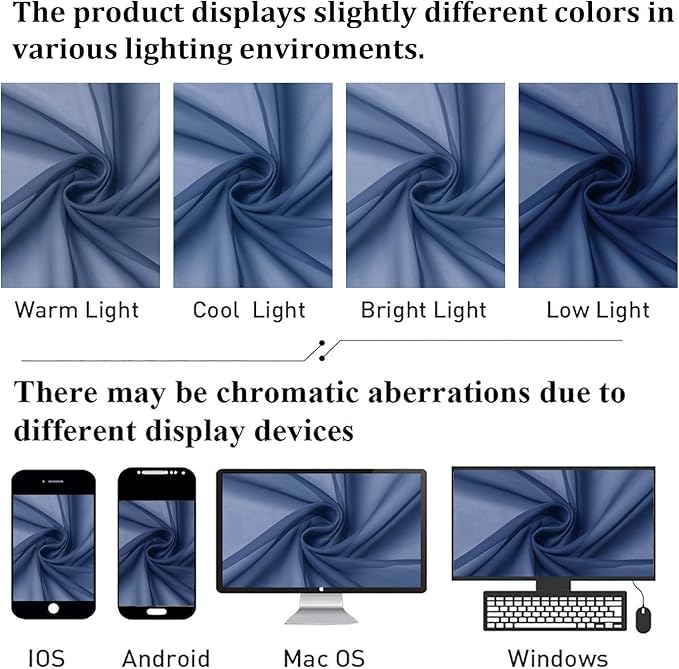 Lecloud Royal Blue Sheer Curtains 63 Inch Length 2 Panels Set, Voile Solid Window Curtains for Bedroom Light Filtering Living Room Curtain Drapes with Rod Pocket, Each Panel 42 X 63 Inch