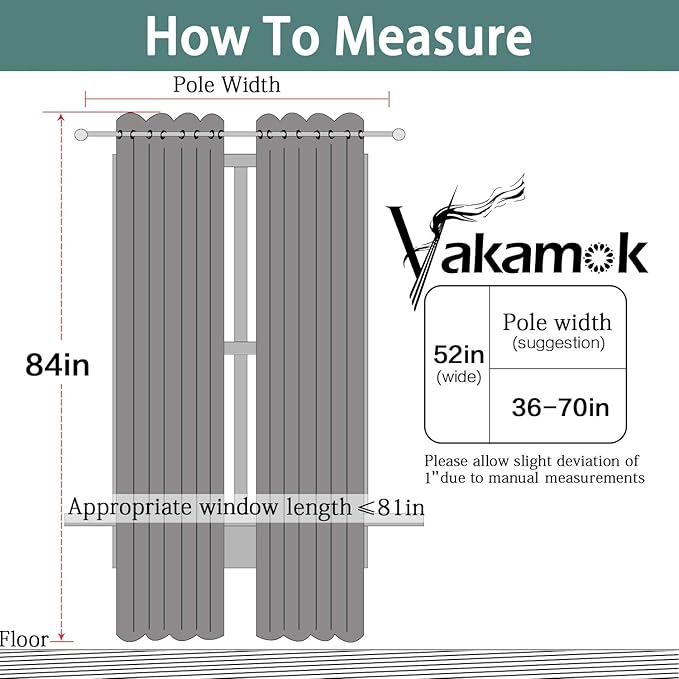 Yakamok Blackout Curtains for Bedroom,Thermal Insulated Blackout Grommet Top Drapes for Living Room,Sage Green,52x84 Inch, 2 Panels