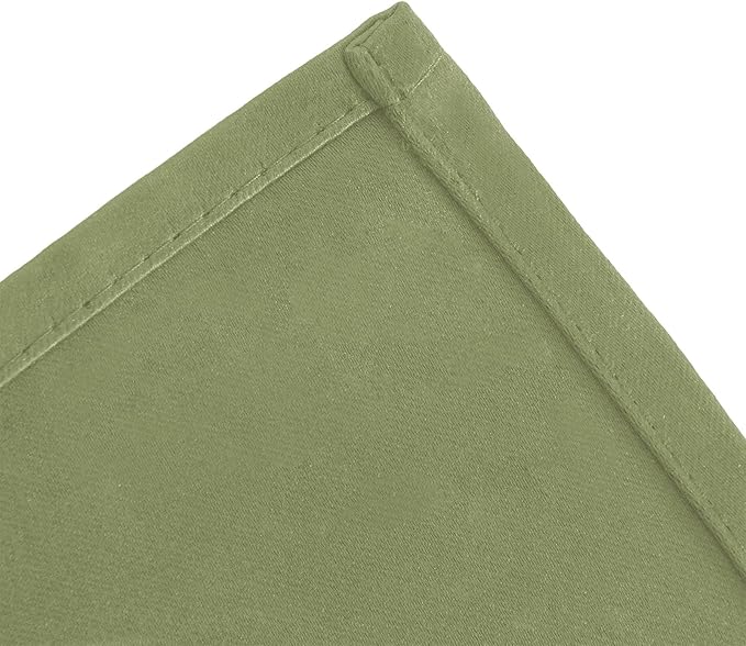 LEMOMO Sage Green Blackout Curtains 52 x 63 Inch Length/Set of 2 Curtain Panels/Thermal Insulated Room Darkening Curtains for Bedroom and Living Room