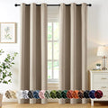 MIULEE Taupe Blackout Curtains for Bedroom Living Room 72 Inches Long 2 Panels, Thermal Insulated Room Darkening Drapes Solid Grommet Noise Reduction Light Blocking Window Treatments 40x72 inch