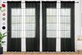 SpaceDresser Black Sheer Curtains 4 Panels Rod Pocket Semi-Sheer Curtain 54 Inches Long Light Filtering Voile Window Drapes for Bedroom Living Room Kitchen, Each 52W x54L