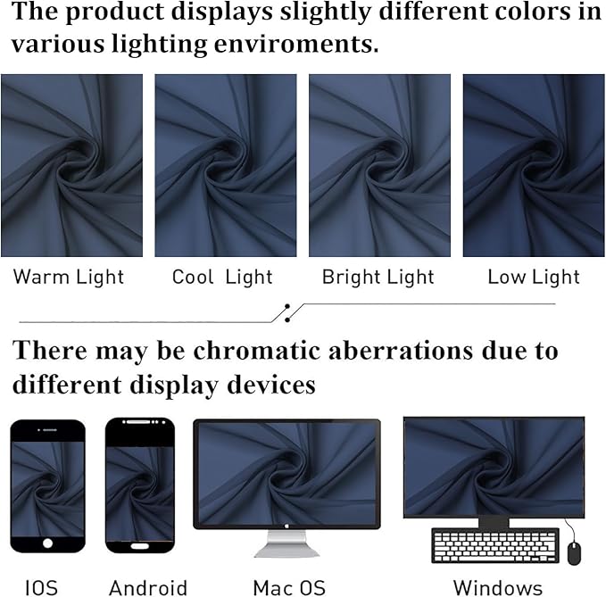 Lecloud Navy Blue Sheer Curtains 120 Inches Long 2 Pcs, Solid Voile Light Filtering Rod Pockets Window Curtains for Bedroom, Modern Farmhouse Decor Drapes for Living Room, Each Panel 59" W x 120" L