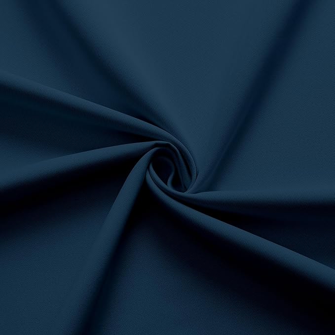 Joydeco Blackout Curtains 120 Inch Length 2 Panels Set, Thermal Insulated Long Curtains& Drapes 2 Burg, Curtains for Living Room Bedroom Window(Navy Blue, W52 x L120 Inch)
