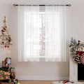 MIULEE Ivory Window Sheer Curtains for Bedroom Living Room Solid Elegant Net Drapes 2 Panels Width 38 x Length 45 Inches