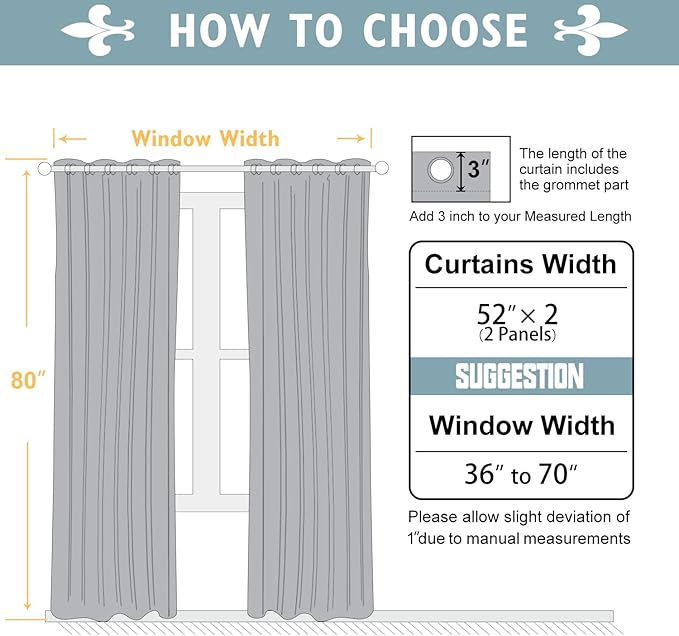 ChrisDowa 100% Blackout Curtains 80 inch Long for Bedroom with Black Liner, 2 Thick Layers Total Blackout Thermal Insulated Grommet Window Curtains 2 Panels Set (Burgundy, 52 x 80 Inch)