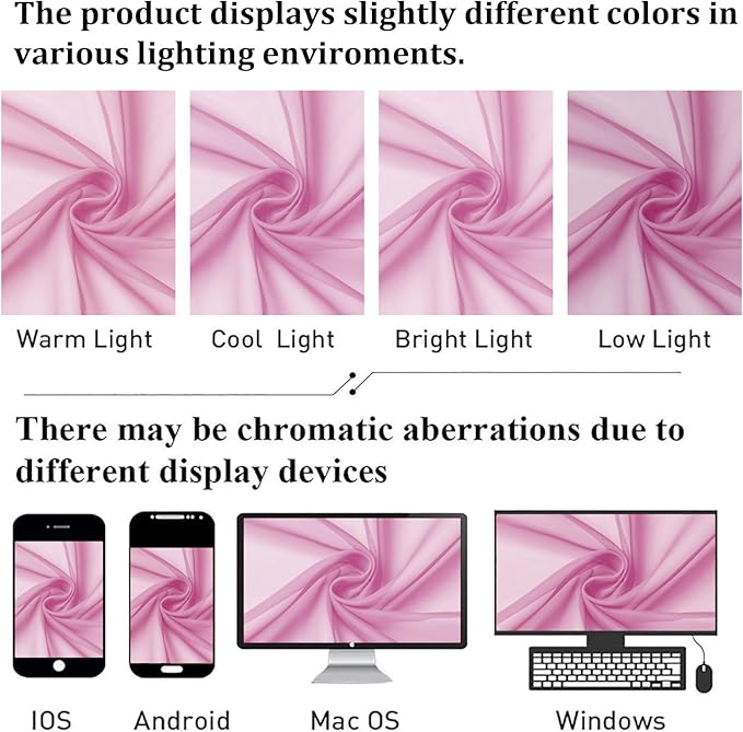Lecloud Light Pink Sheer Curtains 54 Inch Length 2 Panels, Voile Airy Drapes for Bedroom Windows, Light Filtering Elegant Tulle Curtains Dual Rod Pocket, Each Panel 42 X 54 Inch