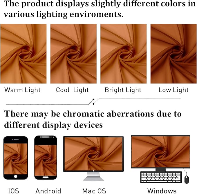 Lecloud Orange Sheer Curtains 78 Inches Long 2 Panels, Light Filtering Voile Airy Curtains, Balance Light Privacy Window Treatments with Rod Pocket for Bedroom Living Room, Each 42" W x 78" L