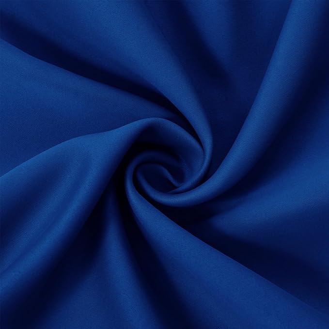 LEMOMO Blackout Curtains 52 x 72 inch/Royal Blue Curtains Set of 2 Panels/Thermal Insulated Room Darkening Bedroom Curtains