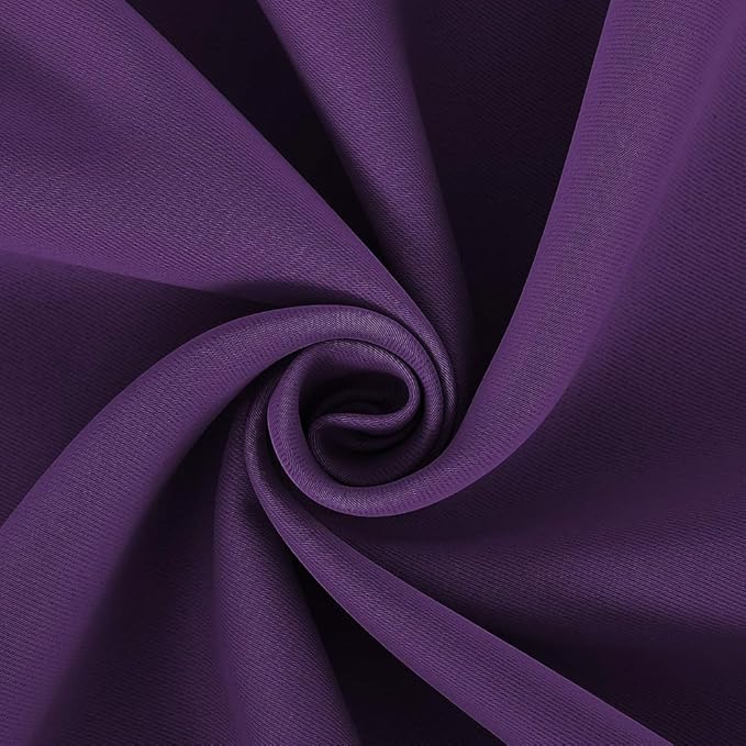 NICETOWN Blackout Window Curtains 70" L, 2 Panels, 34 inch, Royal Purple, Grommet Top Room Darkening Thermal Insulated Vertical Window Drapes Modern for Flat/Apartment