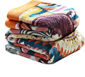 MSGKV Boho Throw Blanket for Bed Couch,100% Cotton Throw Blankets 80''x90'' Travel Spring Reversible Versatile Woven Blanket Home Decor