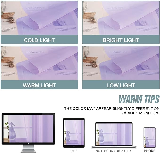 Lavender Sheer Curtains 90 Inches Long 2 Panels, Light Filtering Solid Sheer Curtains for Bedroom Living Room, Lightweight Soft Airy Voile Sheer Drapes, Dual Rod Pocket, 2x42Wx90L Inches