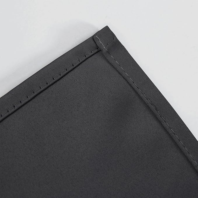 LEMOMO Dark Grey Thermal Blackout Curtains/52 x 95 Inch/Set of 2 Panels Room Darkening Curtains for Bedroom