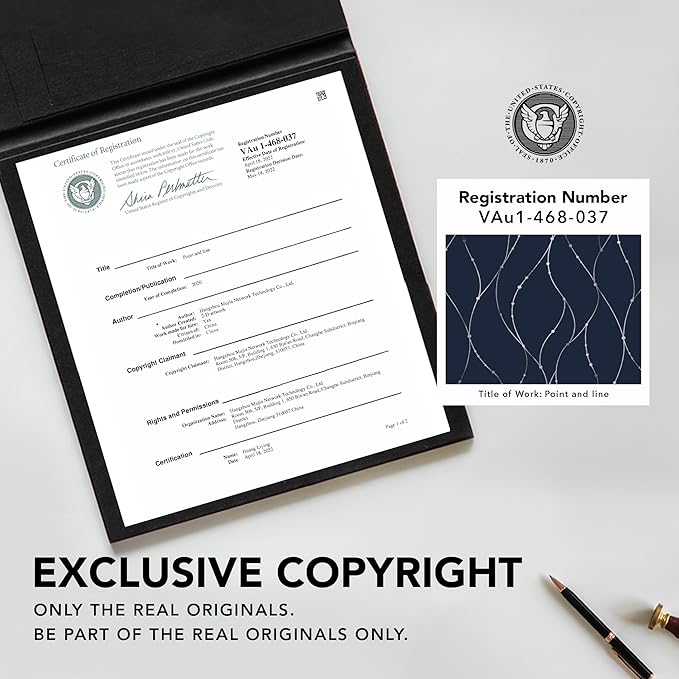 Deconovo Short Window Curtains, Navy Blue Blaakcout Curtain for Kitchen, Thermal Insulated Soundproof Drapes with Silver Wave Dots Prit, Grommet Top, Machine Washable for Nursery Bedroom Living Room