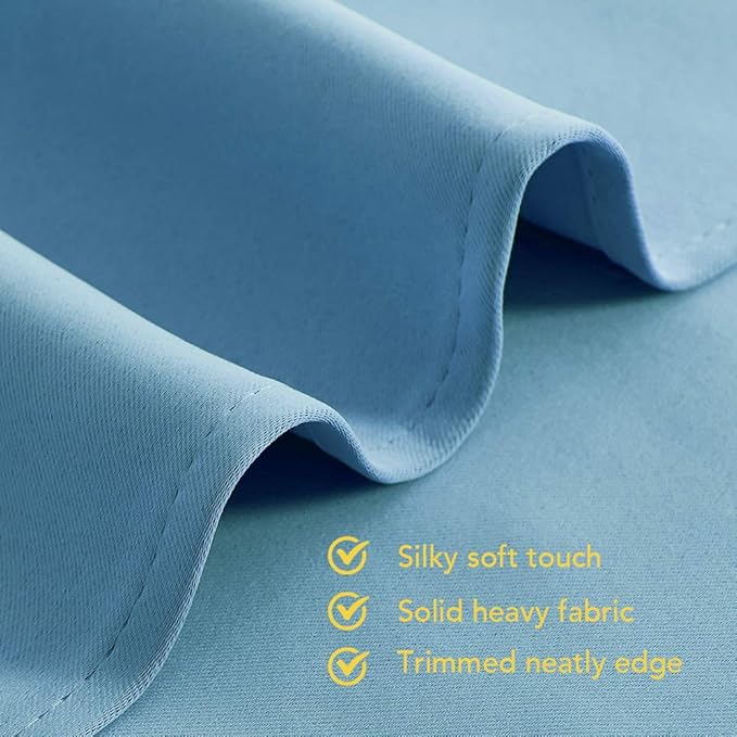 NICETOWN Window Treatment Blackout Curtain Panels, Home Décor Thermal Insulated Solid Grommet Blackout Draperies/Drapes for Bedroom (Teal Blue, Set of 2, 42 by 72 Inch)
