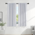 PONY DANCE 60% Light Blocking Curtains 63 inch Long, Room Darkening Curtains for Bedroom, Thermal Insulated Drapes for Living Room Window with Back Tab, 42 x 63 Inch,2 Panels Set, Greyish White