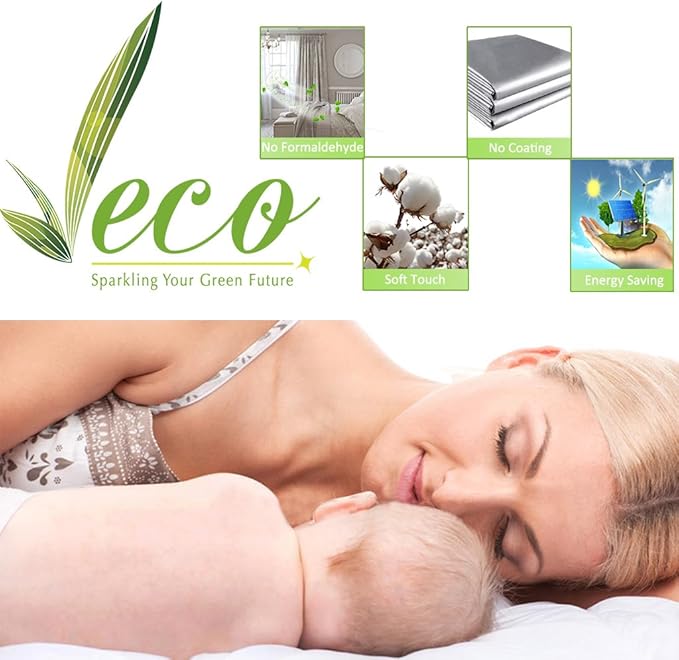 NICETOWN Grey Full Shade Curtain Panels, Pair of Thermal Insulated & Energy Efficiency Blackout Curtains for Living Room Windows, Lined Silky Window Dressing (42-inch Wide x 84-inch Long, Gray)
