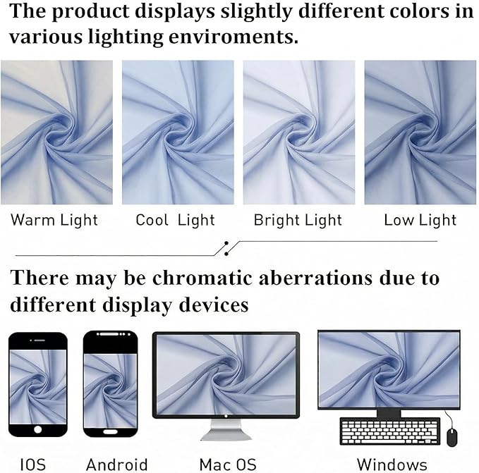 Lecloud Denim Blue Sheer Curtains 78 Inches Long 2 Panels, Airy Light Filtering Voile Bedroom Curtains for Living Room Windows, Rod Pocket Solid Drapes for Dining Room, Each Panel 42" W x 78" L