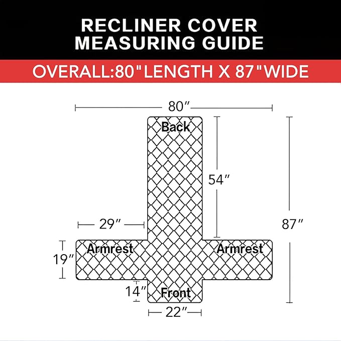 Easy-Going Recliner Chair Slipcover Reversible Sofa Cover Water Resistant Couch Cover Furniture Protector with Elastic Straps for Pets Dog (Recliner 22 inch, Ivory/Ivory)
