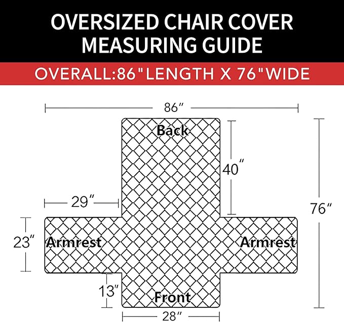 Easy-Going Oversized Chair Sofa Slipcover Reversible Sofa Cover Water Resistant Couch Cover Furniture Protector Cover with Elastic Straps for Pets Dog (Oversized Chair, Gray/Light Gray)