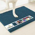 Muddy Mat® | Super Absorbent Door Mat Indoor, Microfiber Quick Dry Chenille Entryway Rug, Non-Slip Front Door Mat, Indoor Mats for Entryway, Machine Washable Pet Rug, Atlantic Blue 6ft x 9ft