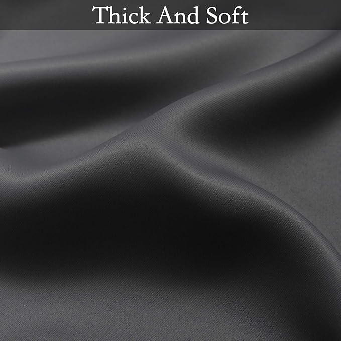 SimpleHome Ombre Room Darkening Curtains for Bedroom, Gradient Black to Gray White Light Blocking Thermal Insulated Grommet Window Curtains/Drapes for Living Room,2 Panels, 52x96 inches Length