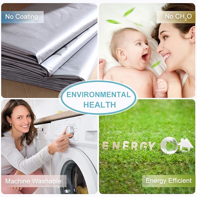 RYB HOME Curtains for Bedroom Living Room 63 inches Long, Thermal Insulated Privacy Rod Pocket Drapes for Nursery Office Home Theater, Width 42 by Length 63, Greyish White, 2 Panels
