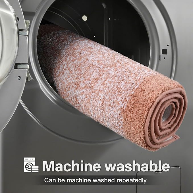 48x32 Large Bathroom Rugs Washable Non Slip, Pink Bath Mat for Bathroom Floor Tub, Soft Absorbent Quick Dry Mats for Shower, Bathtub,Home Decor