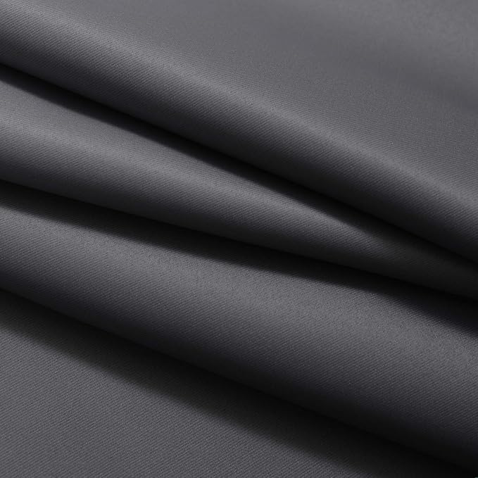 Yakamok Light Blocking Ombre Curtains, Greyish White and Black Gradient Color Curtains, Room Darkening Grommet Window Drapes for Bedroom(Black, 52x63 Inch, 2 Panels)