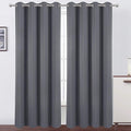 LEMOMO Blackout Curtains 52 x 84 Inch Long Grey Curtains Set of 2 Panels Thermal Insulated Room Darkening Curtains for Bedroom