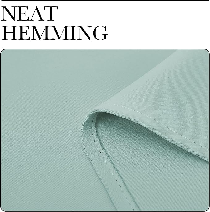 NICETOWN Aqua Blue Room Darkening Curtains for Kitchen, Window Treatment Thermal Insulated Solid Grommet Room Darkening Curtains/Drapes for Bedroom (Set of 2, 42 inches Wide by 50 inches Long)