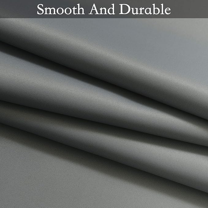 SimpleHome Ombre Room Darkening Curtains 54 inches Length for Bedroom,Grommet Gradient Light Blocking Grey Gradient Window Curtains for Living Room,2 Panels, 42x54 inches