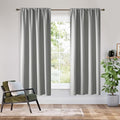 RYB HOME Bedroom Blackout Curtains 54 inches Long, 100% Blackout Thermal Insulated Noise Reducing Curtains for Living Room Nursury, 42 inches Wide by 54 inches Long, Silver Grey