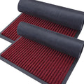 OLANLY Front Door Mat Indoor Outdoor Entrance, 2-Pack 35 x 23 Inch, Waterproof Heavy Duty Doormat, Fade Resistant, Low Profile, Easy Clean Patio Porch Welcome Floor Mats for Entry, Wine Red
