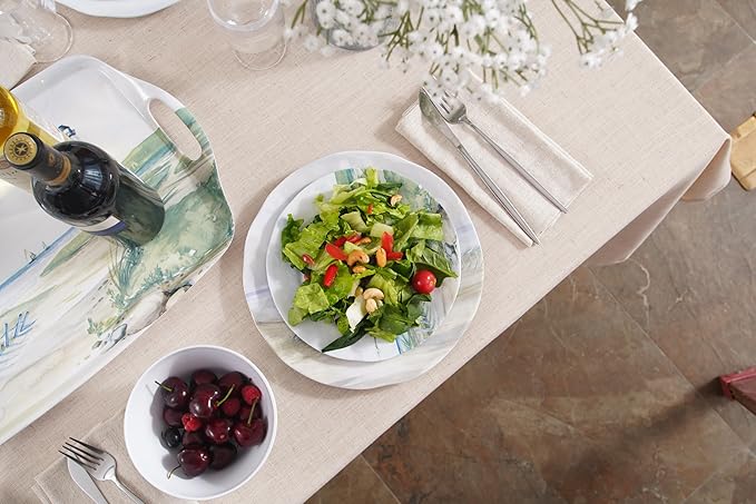 By the Shore Set of 6 Melamine Salad Plates, 8.5"