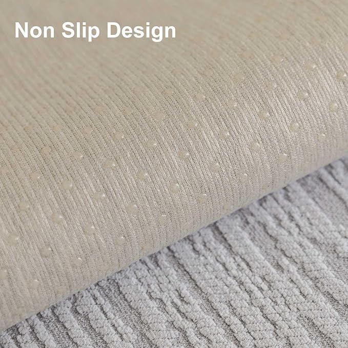 Soft Waterproof Chenille Cover Washable, Non Slip Sectional Sofa Covers for 3 Cushion Couch Sofa L Sharped Sofa Slipcover for Pets, Furniture Protector (1 PCS 27"x27" Light Grey)