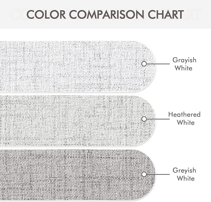 MIULEE Linen Blackout Curtains for Bedroom Solid 100% Blackout Thermal Insulated Grayish White Curtains Grommet Room Darkening Curtains/Drapes for Living Room 42x90 Inch (2 Panels)