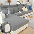 Sofa Covers Couch Covers for Sofa Pet Friendly Couch Cushion Covers Universal Sofa Covers Washable Stretch Slipcovers for Sectional Sofa (Texture Gray,Chaise Cover)