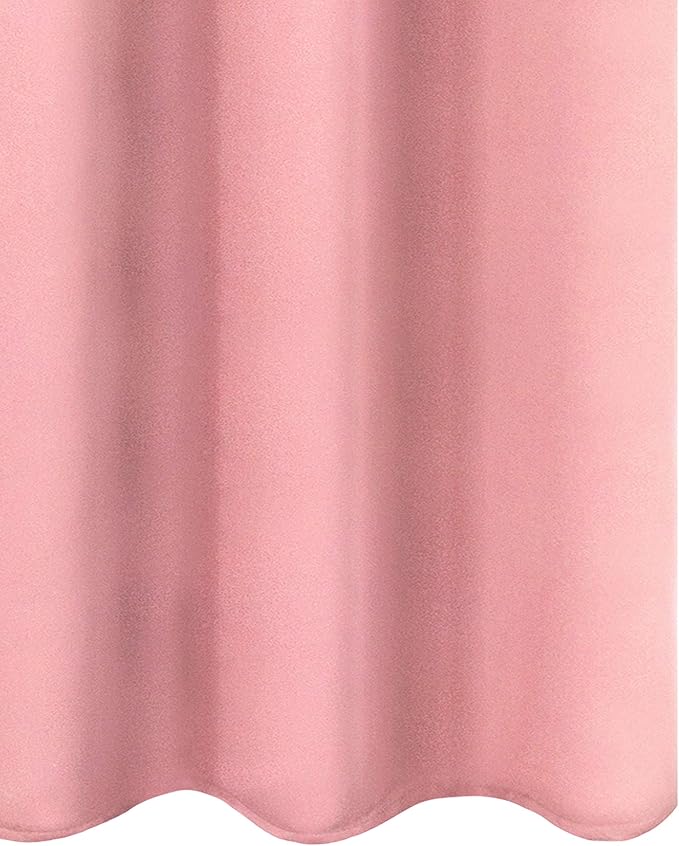 LEMOMO Pink Thermal Blackout Curtains/38 x 63 Inch/Set of 2 Panels Room Darkening Curtains for Bedroom