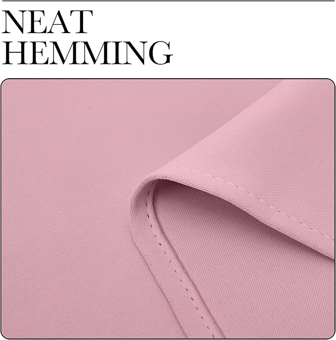 NICETOWN Bedroom Curtains Blackout Drapery Panels, 2 Panels, 70 x 108 inches, Rouge Pink, Three Pass Microfiber Thermal Insulated Solid Ring Top Blackout Window Curtains/Drapes
