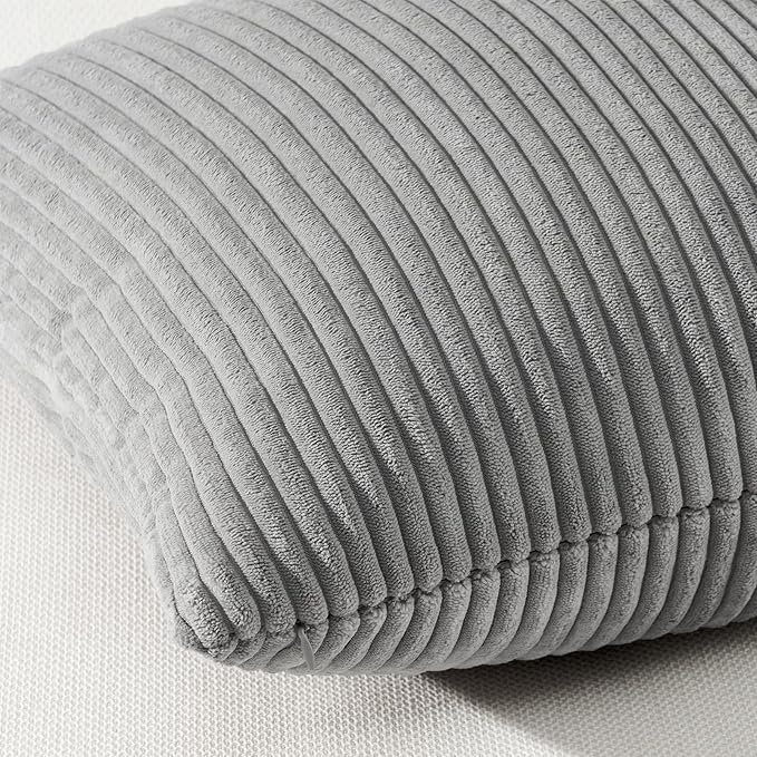 Topfinel Decorative Grey Throw Pillow Covers Cushion Cases, Set of 4 Soft Velvet Modern Double-Sided Designs, Mix and Match for Home Decor, Pillow Inserts Not Included (20x20 inch)