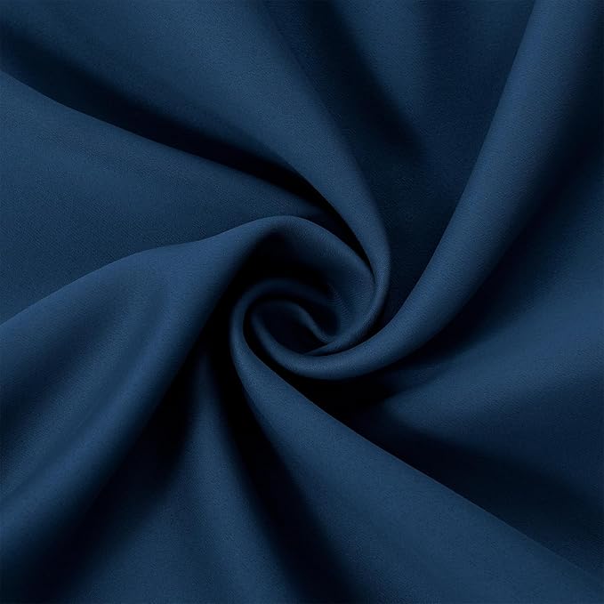 LEMOMO Navy Blue Thermal Blackout Curtains/38 x 63 Inch/Set of 2 Panels Room Darkening Curtains for Bedroom