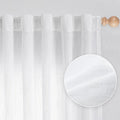 MYSKY HOME White Curtains 84 Inch Length 2 Panels Set, Semi Sheer Cotton Blend Soft Touch Light Filtering Drapes for Doorways Sliding Glass Door, 50" Wide per Panel, White, 2 PCs