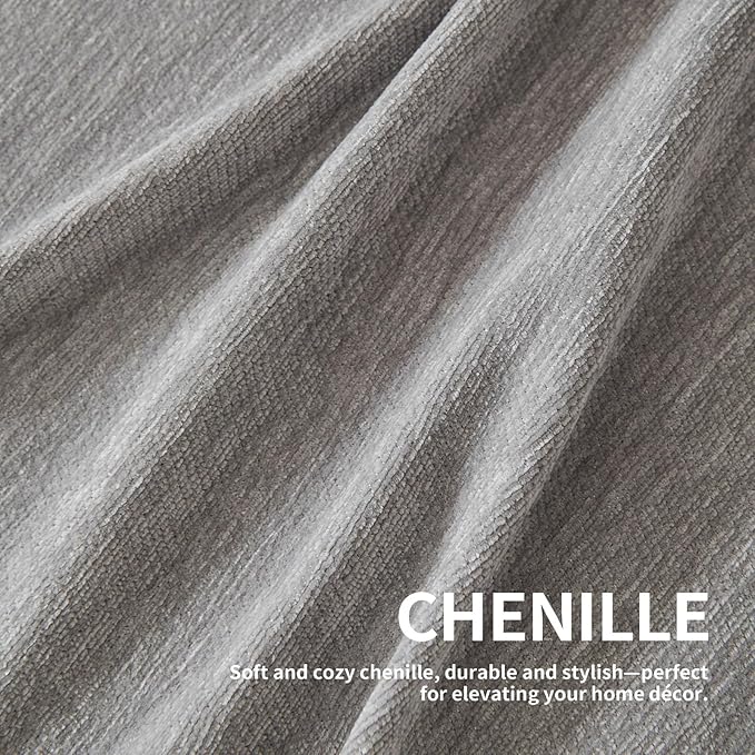 Couch Cover for Dogs, Boho Sofa Covers for 3 Cushion Couch, Chenille Sofa Slipcover for Pets Washable, L-Shape Sectional Couch Loveseat Cover Soft Throw Blankets with Tassels(91x134,Grey)
