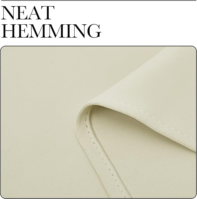 NICETOWN Room Darkening Curtain Panels for Living Room, Thermal Insulated Grommet Room Darkening Draperies/Drapes for Window (Beige, 2 Panels, W42 x L40 -Inch)