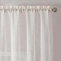 Simplebrand Natural Linen Textured Sheer Curtains 63 Inch Length 2 Panels, Rod Pocket Solid Color Window Sheer Curtain Panels, Elegant Curtains & Drapes for Living Room, Bedroom (40" W x 63" L)