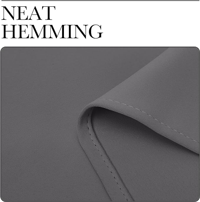 NICETOWN Bedroom Blackout Curtains Panels, 1 Pair, 55 inches by 110 Inch, Grey, Triple Weave Energy Saving Thermal Insulated Solid Grommet Blackout Draperies for Patio