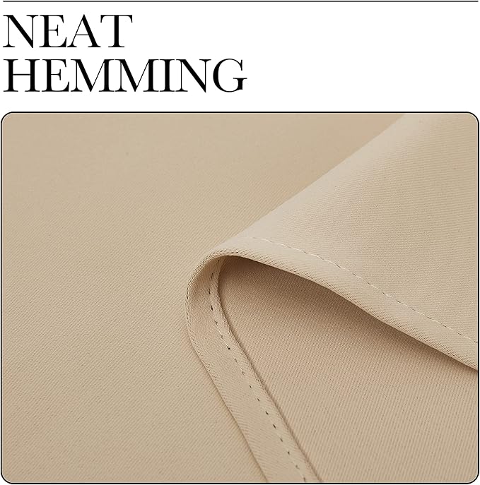 NICETOWN Room Darkening Draperies Window Curtain Panels, Thermal Insulated Grommet Room Darkening Curtains for Bedroom (Biscotti Beige, 2 Panels, W34 x L54 -inch)
