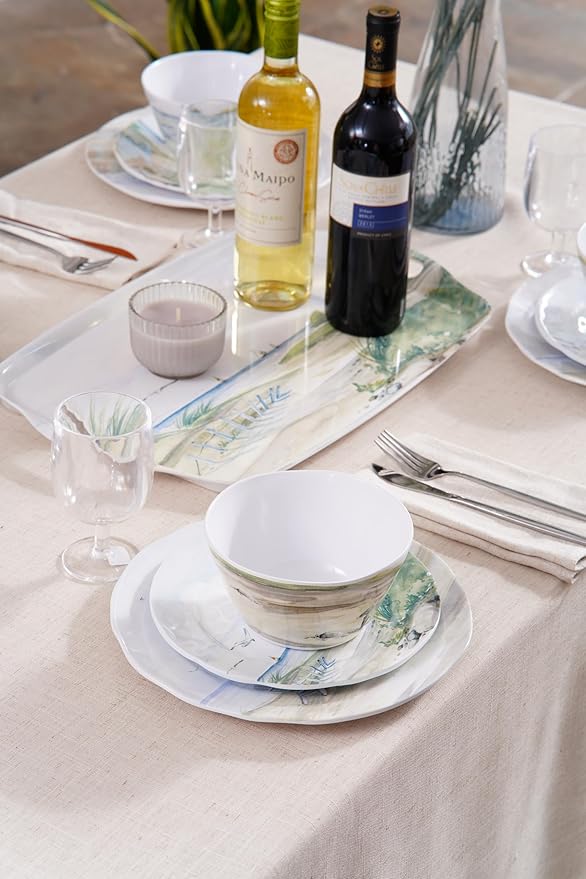 By the Shore Set of 6 Melamine Salad Plates, 8.5"